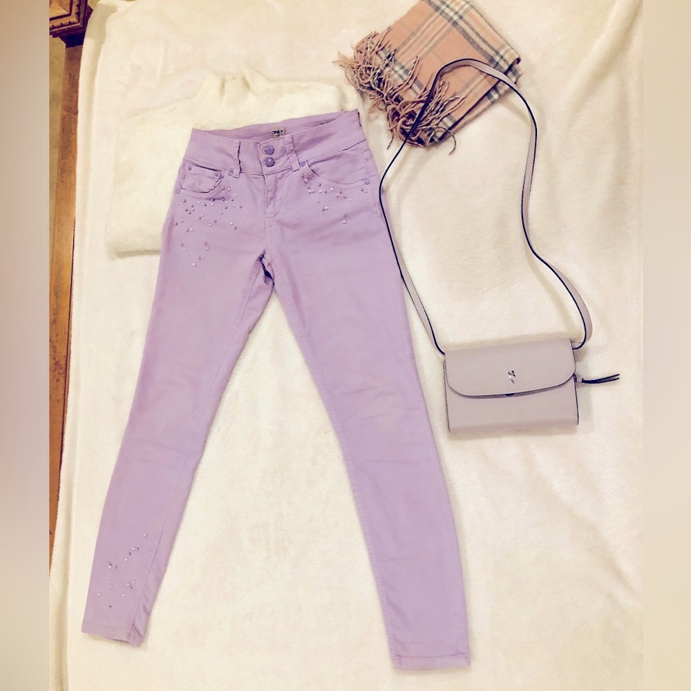 Only” Purple / Violet jeans, beaded - Size S - Picture 6 of 8